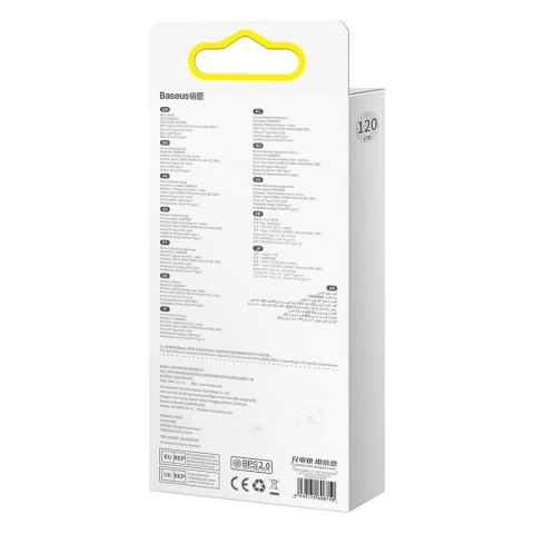 Baseus Flash Series II kabel USB Typ C / USB Typ A - USB Typ C / Lightning / micro USB 100 W 1,2 m niebieski (CASS030103)