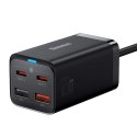 Baseus GaN3 Pro szybka ładowarka sieciowa GaN 2 x USB Typ C / 2 x USB 65W PD, QC4.0+, AFC, PPS + kabel USB Typ C - USB Typ C 1m