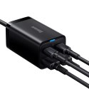 Baseus GaN3 Pro szybka ładowarka sieciowa GaN 2 x USB Typ C / 2 x USB 65W PD, QC4.0+, AFC, PPS + kabel USB Typ C - USB Typ C 1m