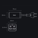 Baseus GaN3 Pro szybka ładowarka sieciowa GaN 2 x USB Typ C / 2 x USB 65W PD, QC4.0+, AFC, PPS + kabel USB Typ C - USB Typ C 1m