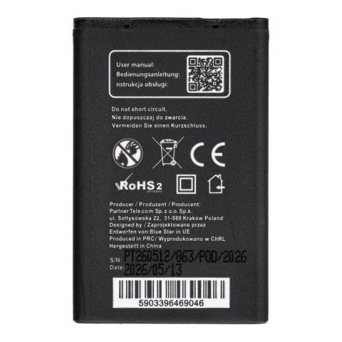Bateria Blue Star do Maxcom MM820 MM440 MM105 MM570 MM461 MM462 MM432