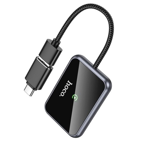 Bezprzewodowy adapter USB A / USB C CarPlay Hoco HU1 czarny