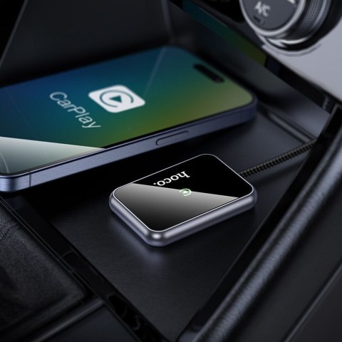Bezprzewodowy adapter USB A / USB C CarPlay Hoco HU1 czarny