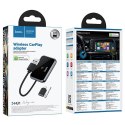 Bezprzewodowy adapter USB A / USB C CarPlay Hoco HU1 czarny