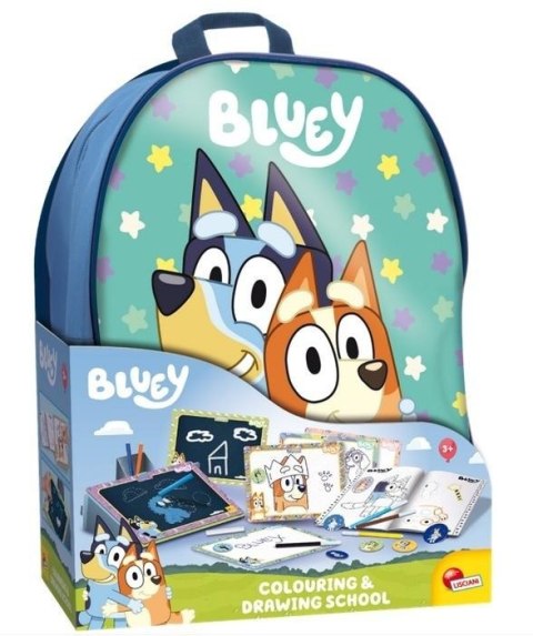 Bluey szkoła rysowania z plecakiem