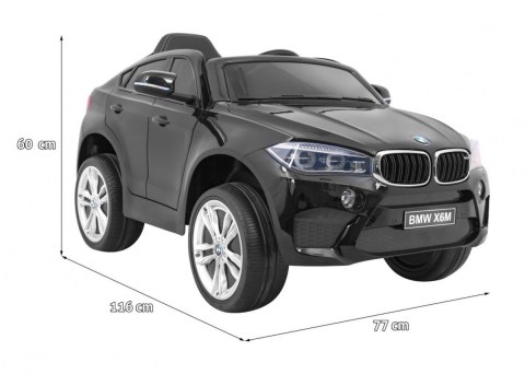 BMW X6M Elektryczne Autko dla dzieci - Czarny SUV + Pilot