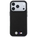 BMW futerał do IPHONE 18 Pro Max/17 Pro Max kompatybilny z MagSafe (Carbon Metal Logo) czarny