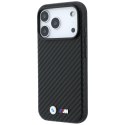 BMW futerał do IPHONE 18 Pro Max/17 Pro Max kompatybilny z MagSafe (Carbon Metal Logo) czarny