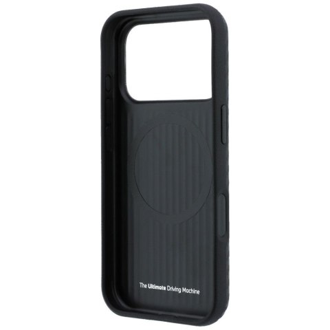BMW futerał do IPHONE 18 Pro Max/17 Pro Max kompatybilny z MagSafe (Carbon Metal Logo) czarny