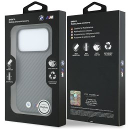 BMW futerał do IPHONE 18 Pro Max/17 Pro Max kompatybilny z MagSafe (Carbon Metal Logo) szary