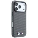 BMW futerał do IPHONE 18 Pro Max/17 Pro Max kompatybilny z MagSafe (Carbon Metal Logo) szary