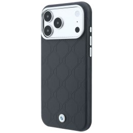 BMW futerał do IPHONE 18 Pro Max/17 Pro Max kompatybilny z MagSafe (Sign Deboss Quilted Metal Logo) antracytowy