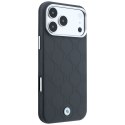 BMW futerał do IPHONE 18 Pro Max/17 Pro Max kompatybilny z MagSafe (Sign Deboss Quilted Metal Logo) antracytowy