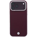 BMW futerał do IPHONE 18 Pro Max/17 Pro Max kompatybilny z MagSafe (Sign Deboss Quilted Metal Logo) burgundowy