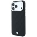 BMW futerał do IPHONE 18 Pro Max/17 Pro Max kompatybilny z MagSafe (Sign Deboss Quilted Metal Logo) czarny