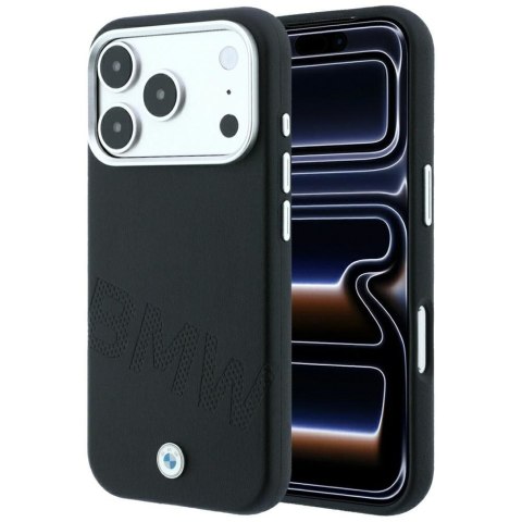 BMW futerał do IPHONE 18 Pro Max/17 Pro Max kompatybilny z MagSafe (Sign Inclined Deboss Letters) czarny