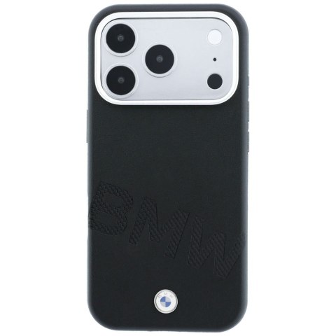 BMW futerał do IPHONE 18 Pro Max/17 Pro Max kompatybilny z MagSafe (Sign Inclined Deboss Letters) czarny