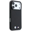 BMW futerał do IPHONE 18 Pro/17 Pro kompatybilny z MagSafe (Carbon Metal Logo) czarny