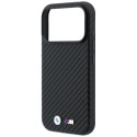 BMW futerał do IPHONE 18 Pro/17 Pro kompatybilny z MagSafe (Carbon Metal Logo) czarny