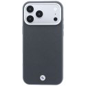BMW futerał do IPHONE 18 Pro/17 Pro kompatybilny z MagSafe (Sign Deboss Quilted Metal Logo) antracytowy