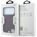 BMW futerał do IPHONE 18 Pro/17 Pro kompatybilny z MagSafe (Sign Deboss Quilted Metal Logo) burgundowy