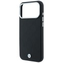 BMW futerał do IPHONE 18 Pro/17 Pro kompatybilny z MagSafe (Sign Deboss Quilted Metal Logo) czarny