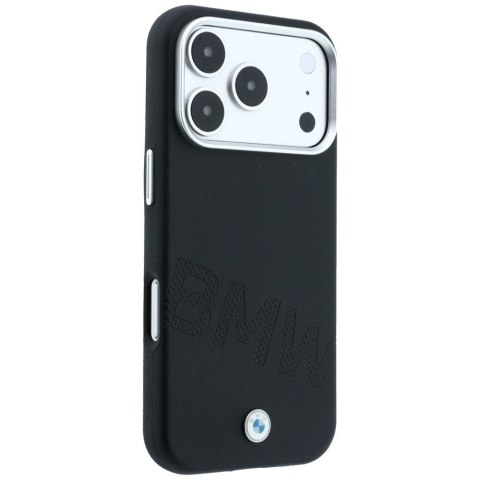 BMW futerał do IPHONE 18 Pro/17 Pro kompatybilny z MagSafe (Sign Inclined Deboss Letters) czarny
