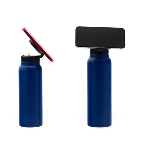 Butelka / bidon na wodę metal z uchwytem kompatybilnym z Magsafe 750ml niebieski