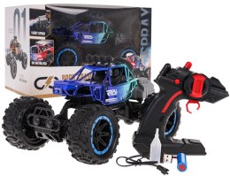 Crawler REAL ROCK z Funkcją Dymu R/C Niebieski