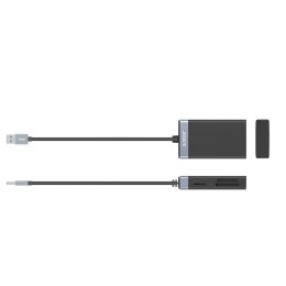 Czytnik kart pamięci Orico CL4D-A3 USB-A 3.0 SD microSD CF MS 5 Gb/s - czarno-srebrny