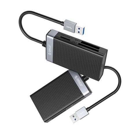 Czytnik kart pamięci Orico CL4D-A3 USB-A 3.0 SD microSD CF MS 5 Gb/s - czarno-srebrny