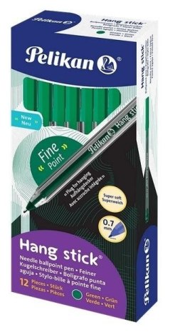 Długopis Hang Stick 0,7mm zielony (12szt) PELIKAN