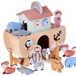 Drewniana Arka Noego + figurki zwierząt Edukacyjna zabawka Sorter ZA5931