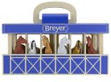 Drewniana stajnia +6 figurek koni SKALA 1:32 FARMA Breyer Horses ZA6720