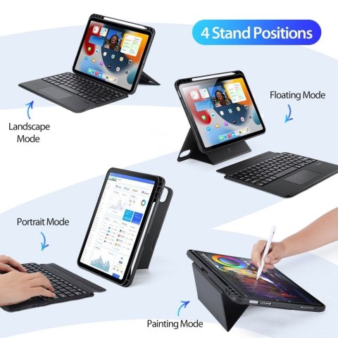 DUX DUCIS etui DK składane z klawiaturą bezprzewodową do iPad 10 (2022) czarne