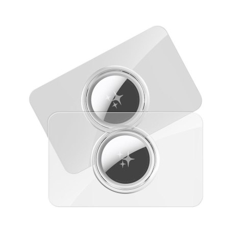 DUX DUCIS etui ochronne w kształcie karty do AirTag 2 szt transparentne + czarne