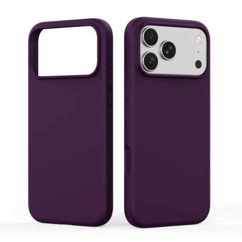 DUX DUCIS futerał PIEL LIQUID SILICONE kompatybilny z MagSafe do iPhone 18 Pro/17 Pro burgundowy