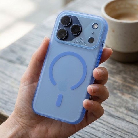 Etui na iPhone 11 Aurora zgodne z MagSafe niebieskie