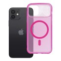 Etui na iPhone 12 / 12 Pro Aurora zgodne z MagSafe różowe