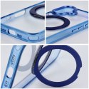 Etui na iPhone 12 Frame Circle Stand zgodne z MagSafe granatowe
