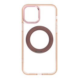 Etui na iPhone 12 Frame Circle Stand zgodne z MagSafe złote