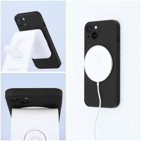 Etui na iPhone 12 PRO Silicone Mag Cover zgodne z MagSafe (camera protection) czarne