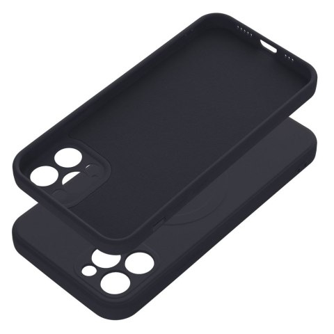 Etui na iPhone 12 PRO Silicone Mag Cover zgodne z MagSafe (camera protection) czarne