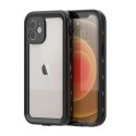 Etui na iPhone 12 wodoodporne Shellbox Dot czarne