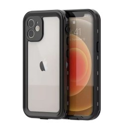 Etui na iPhone 12 wodoodporne Shellbox Dot czarne