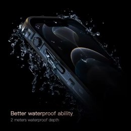 Etui na iPhone 12 wodoodporne Shellbox Dot czarne