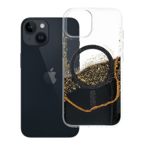 Etui na iPhone 13 / 14 Golden zgodne z MagSafe czarne