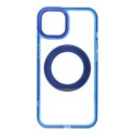 Etui na iPhone 13 Frame Circle Stand zgodne z MagSafe granatowe