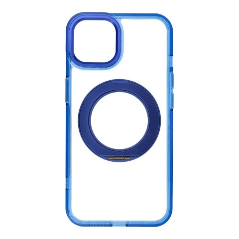 Etui na iPhone 13 Frame Circle Stand zgodne z MagSafe granatowe
