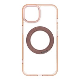 Etui na iPhone 13 Frame Circle Stand zgodne z MagSafe złote